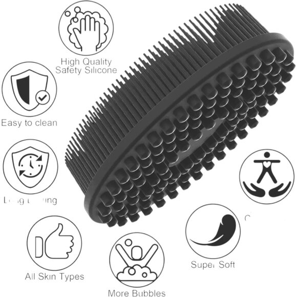 NEW!! Metene Silicone Body Scrubber, Exfoliating Body Scrubber - All Skin Types! - Picture 2 of 3